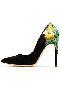 черные туфли 2013 с аппликацией